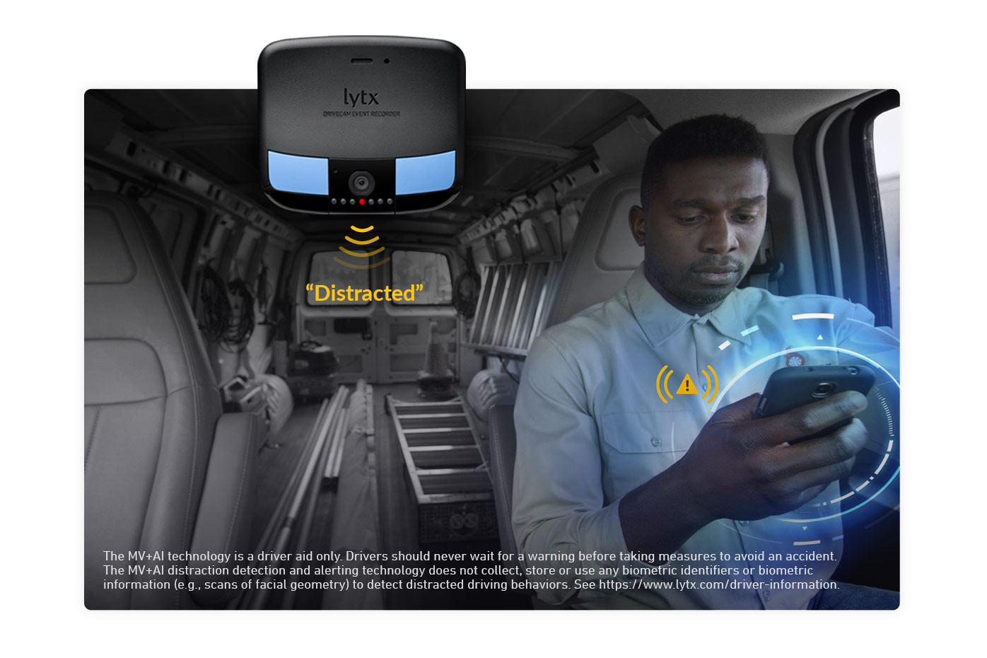 fleet safety technology notifying driver of cell phone use